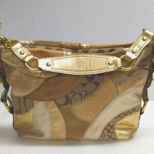 Coach Vintage metallic gold shoulder Bag